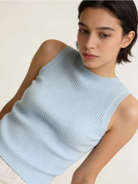 Топ Sinsay без рукавов синий