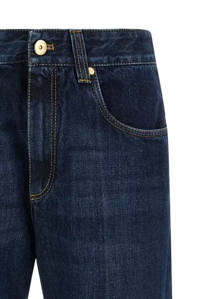 Blugi Brunello Cucinelli cu strasuri albastru