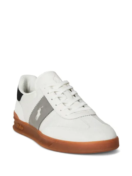 Dlouhá pruhovaná s límcem kšiltovka Polo Ralph Lauren modrá