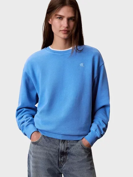 Махровий світшот Calvin Klein Jeans блакитний