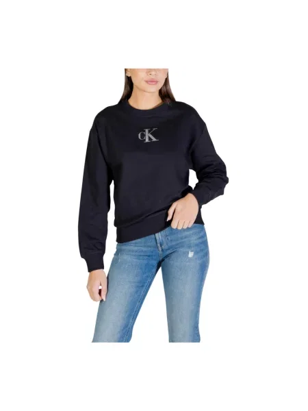 Bluza Calvin Klein Jeans klasyczna z długim rękawem czarna