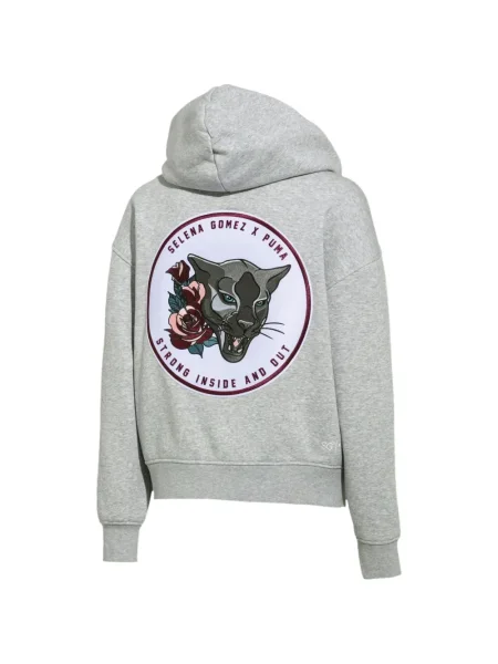 Lung hanorac cu glugă Puma gri