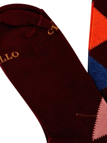 Κάλτσες Gallo argyle καφέ