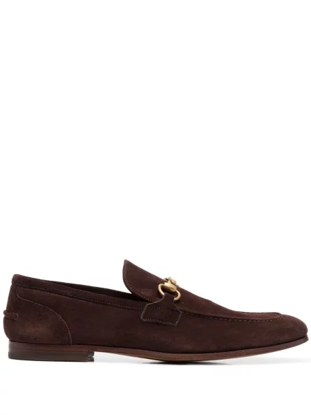 Semišové loafers Gucci hnědé