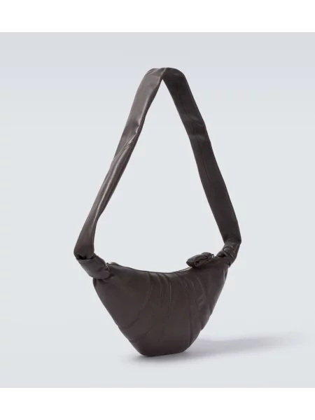 Mała torebka skórzana Lemaire skórzana brązowa