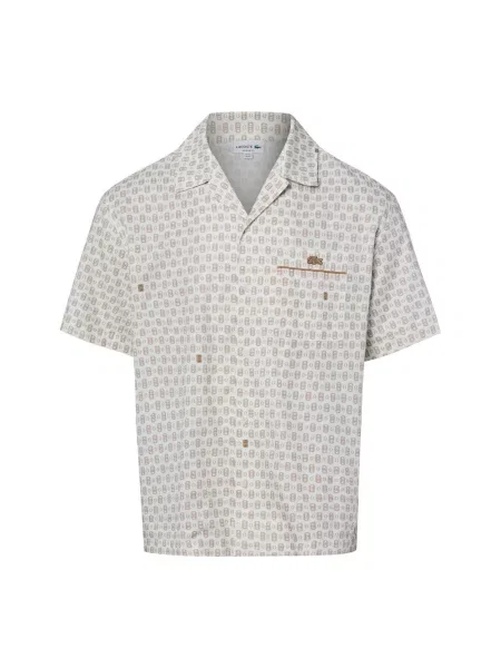 Koszula casualowa o kroju relaxed fit z mieszanki bawełny model Tennisco' Lacoste biała