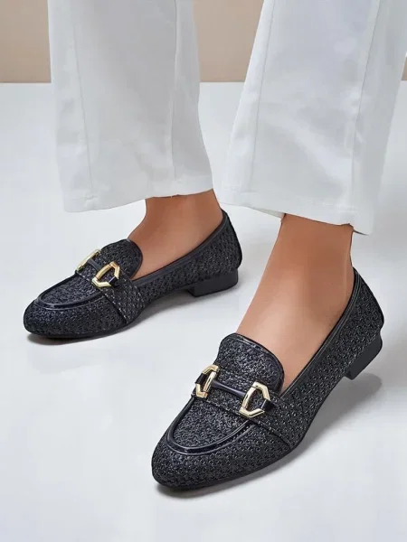 Prolamované loafers Resti černé