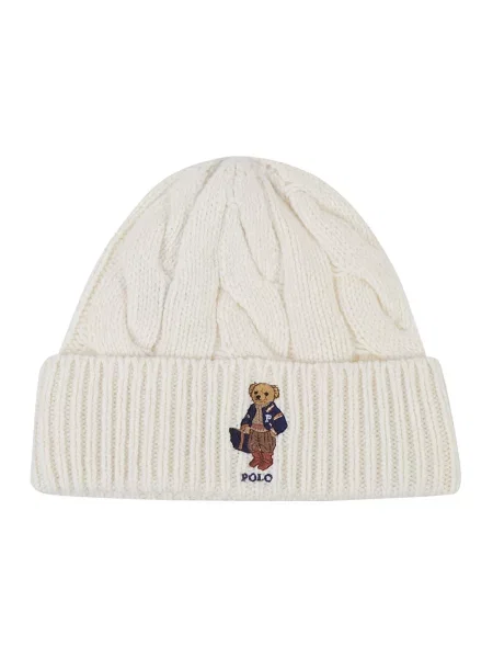 Czapka Ralph Lauren wełniana biała