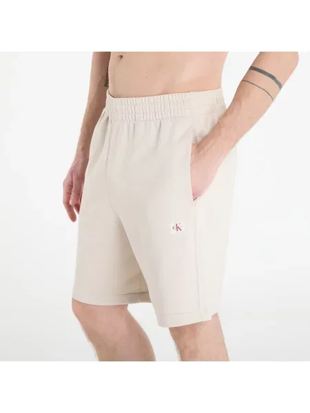 Melanžové bermudy Calvin Klein bílé