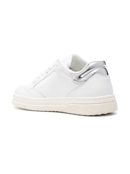 Haftowane sneakersy Pinko sznurowane białe