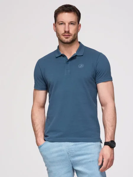 Tricou polo Ombre alb