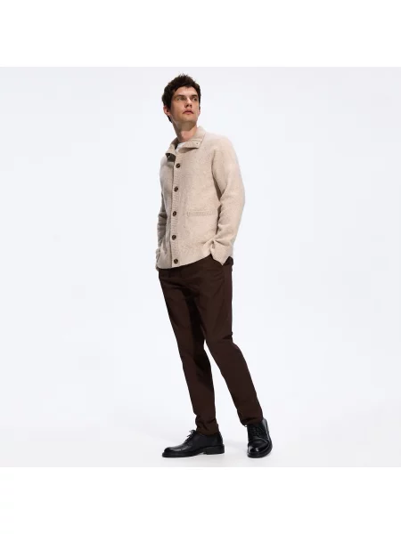 Reserved Chino slim fit nadrág sötétbarna