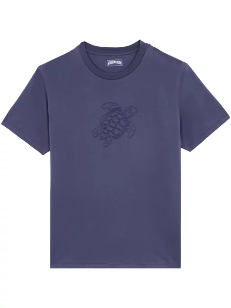 Tričko Vilebrequin s výšivkou modré