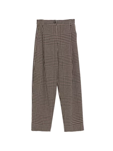 Pantaloni Emporio Armani în carouri maro