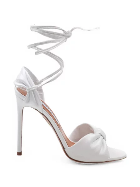 Sandale Aquazzura din piele cu legături alb