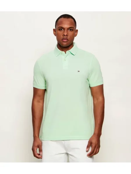 Tricou polo Tommy Hilfiger stretch verde