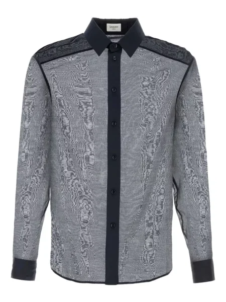 Прозрачна риза Saint Laurent синьо