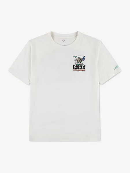 CONVERSE Tricou VARCITY WHIMSY fildeş / albastru / roşu închis negru