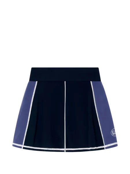 Fusta mini Ea7 Emporio Armani cu imagine albastru