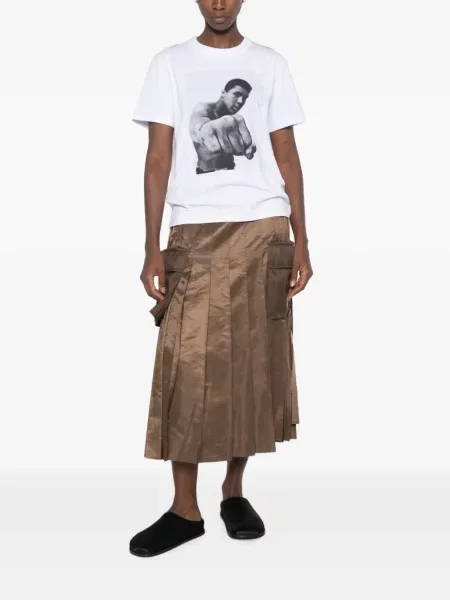 Fustă midi Sacai maro