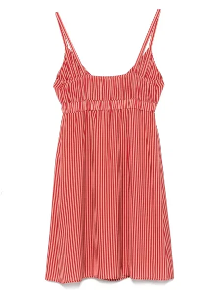 Rochie mini Merci cu dungi de costum roșu