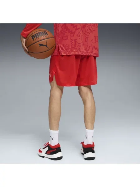 PUMA MÄ™skie szorty do koszykÃ³wki teamJAWS Practice OdzieÅ¼ S czerwony