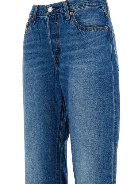 Kołnierzykowy szeroka koszulka Levi's z okrągłym dekoltem biała