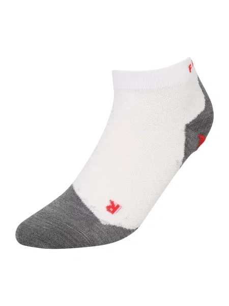 FALKE Șosete sport gri închis / roșu alb