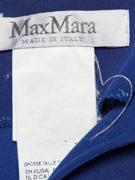 Rochie Max Mara din crep cu legături albastru