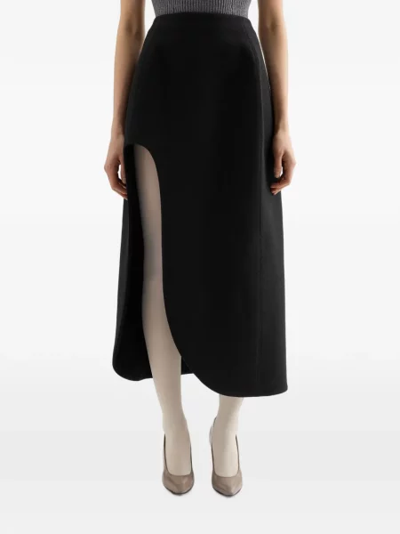 Fustă Jil Sander de lână negru