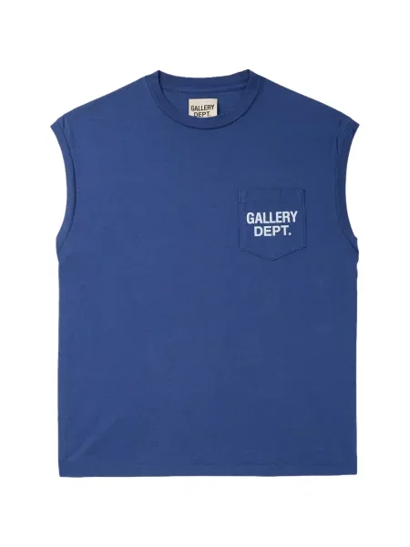 Tricou Gallery Dept. fără mâneci cu imagine albastru