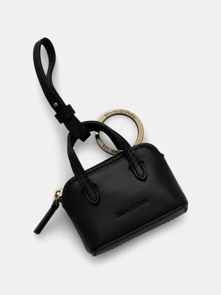 Usnjen obesek za ključe Marc O'Polo črna