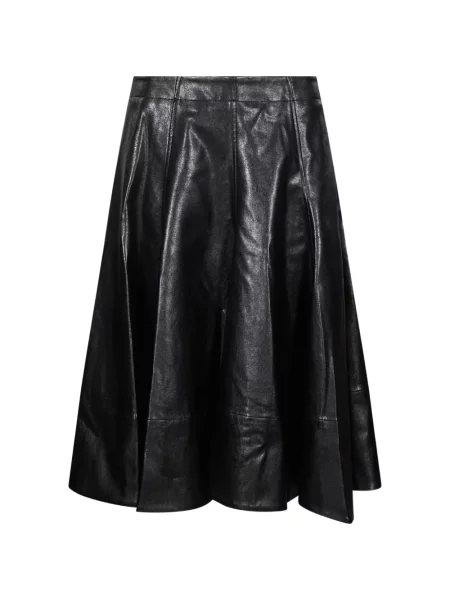 Fustă din piele Thelaurent negru