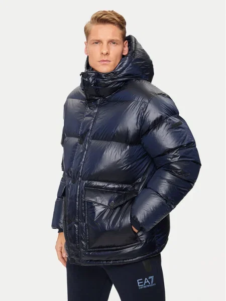 Emporio Armani Geacă din puf Bleumarin