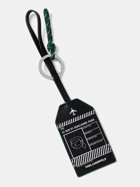 Obesek za ključe Karl Lagerfeld IKON črna