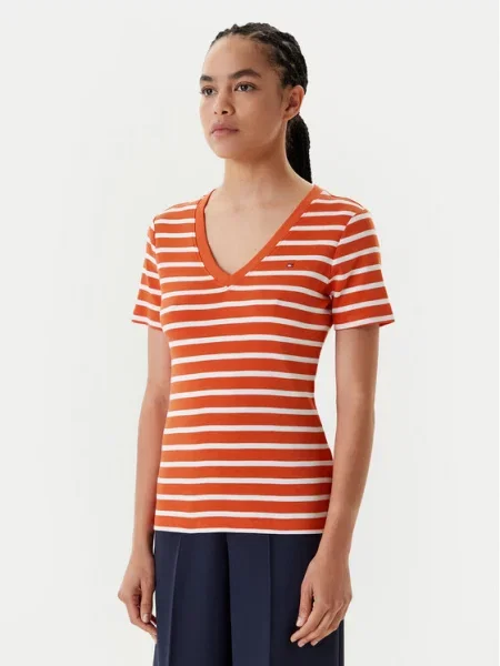 Tommy Hilfiger T-Shirt New Cody pomarańczowy