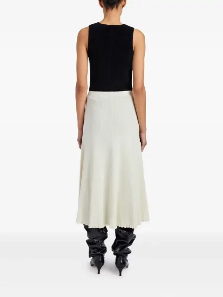 Fustă Proenza Schouler White Label tricotate alb