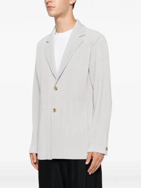 Μακρύς μπουφάν Homme Plissé Issey Miyake γκρι