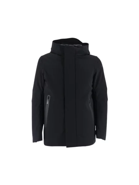 Lniana parka Rrd czarna