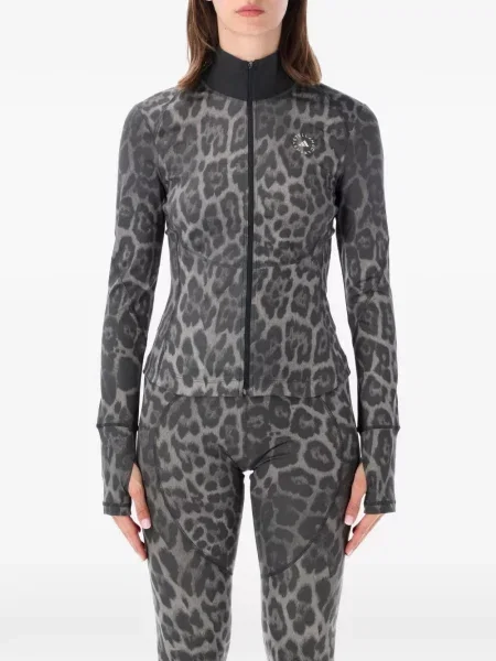 Geacă Adidas By Stella Mccartney cu imagine cu model leopard gri