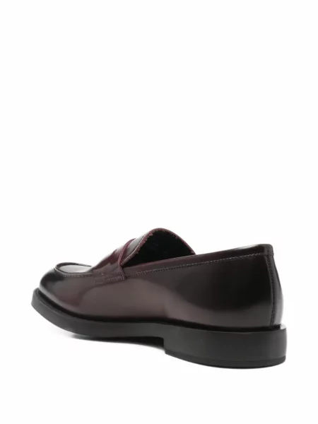 Pantofi loafer Fratelli Rossetti din piele roșu