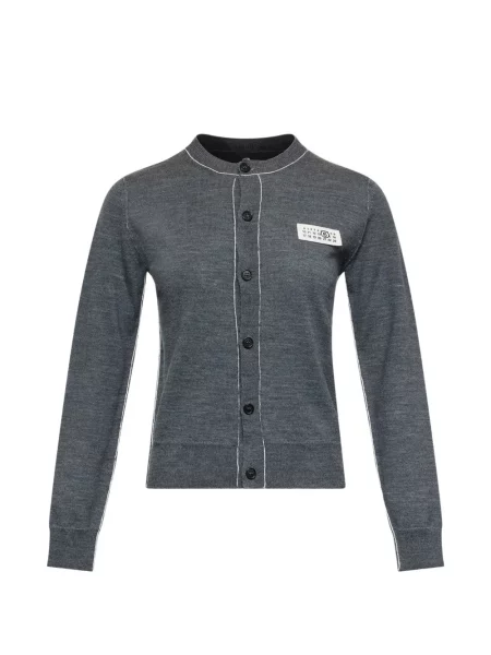 Cardigan Mm6 Maison Margiela de lână gri