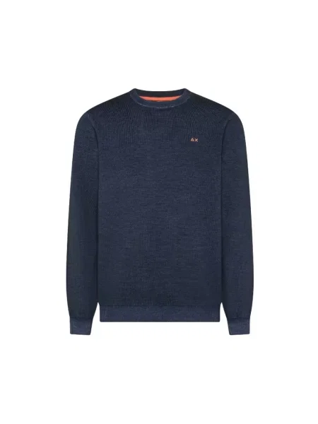 Dzianinowy sweter Sun68 niebieski
