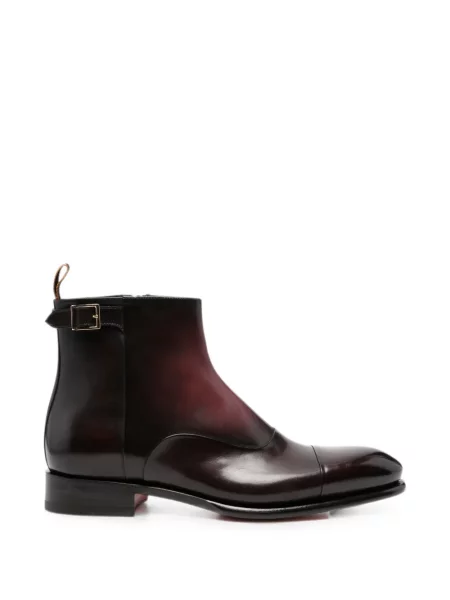 Botine Santoni cu cataramă maro