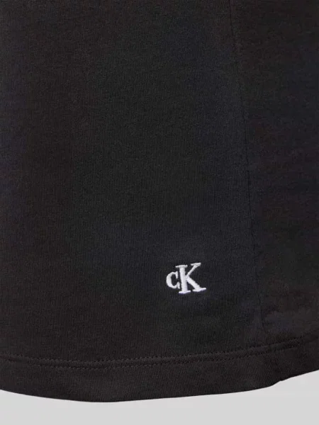 Calvin Klein Koszulka W Serek 3 Szt. Cotton Stretch Blend schwarz czarna