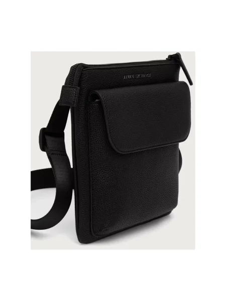 Armani Exchange saszetka z imitacji skóry czarna