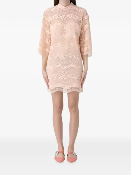 Rochie Twinset din dantelă roz