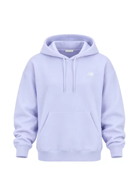 Hanorac cu glugă New Balance din fleece violet