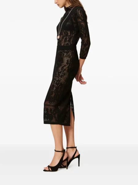 Fustă midi Twinset tricotate negru
