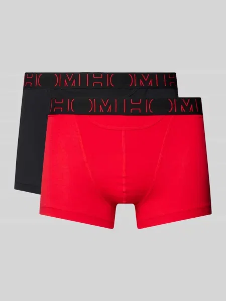 Bokserki z elastycznym z logo w zestawie 2 szt. Hom czerwone